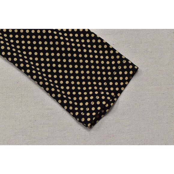 Chico's Polka Dot Top Women's Black & Tan Size 1 Quarter Zip Long Sleeve - Picture 5 of 8